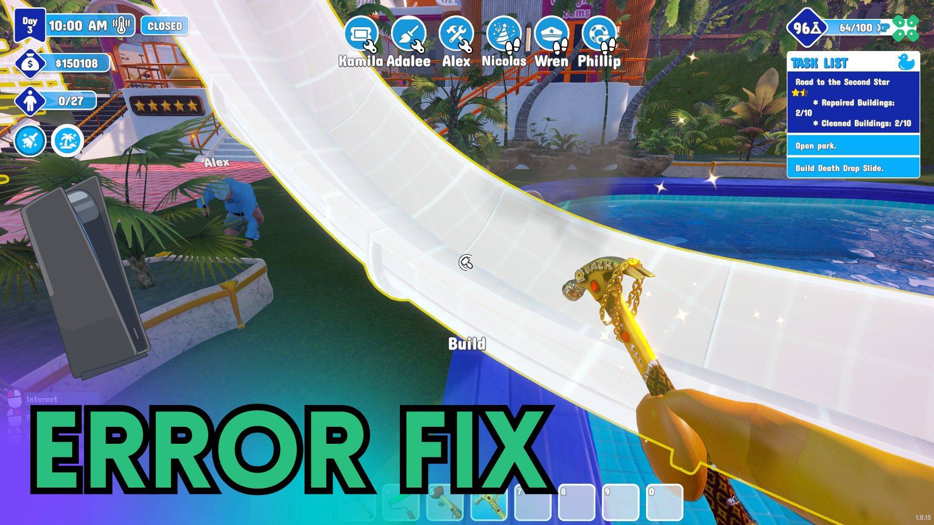 Artwork of WaterparkSimulator and its fix of crashing by TCG