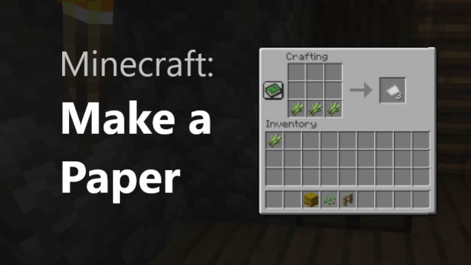 How to MAKE PAPER In Minecraft? Bookshelf? [2021 Recipe]
